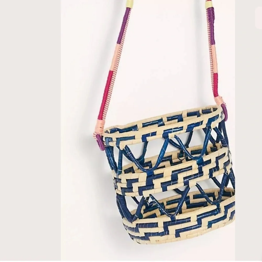 Free People Nannacay Laelia Mixed Straw Bucket Bag